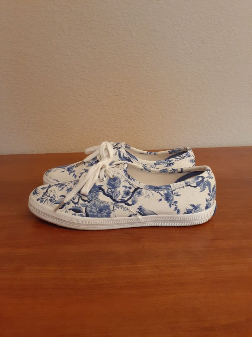 Keds Blue and White Floral Sneakers - Picture 4 of 11
